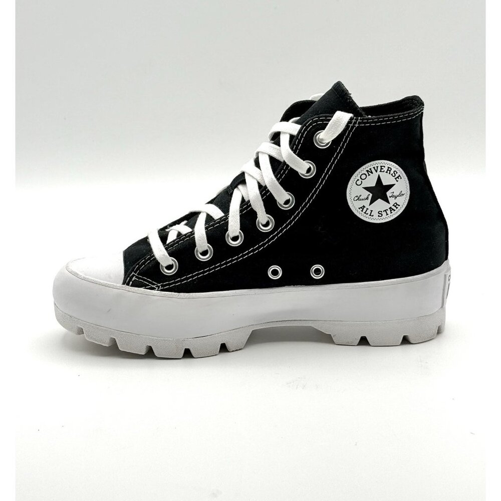 Converse All Star Lugged Black Canvas High Top Shoes 565901C Womens Size 6